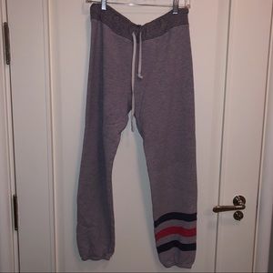 Sundry - Drawstring Triple Stripe Sweatpants